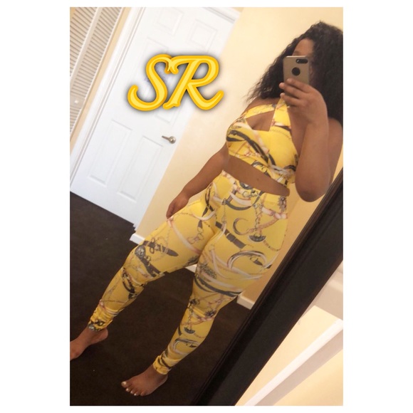 Banjul Other - Yellow Printed Pants Set